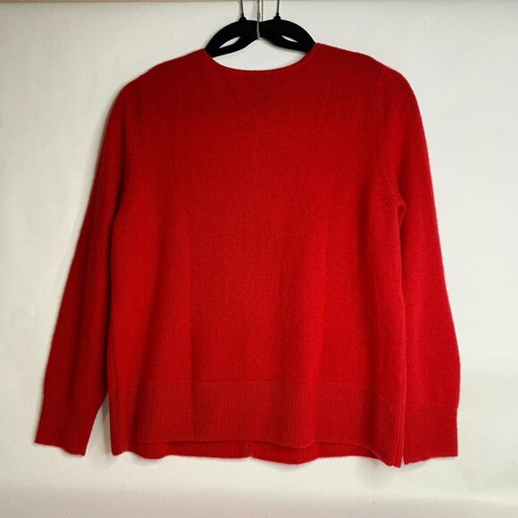 only mine 100% 2-ply cashmere red open-front cardigan - Picture 2 of 4